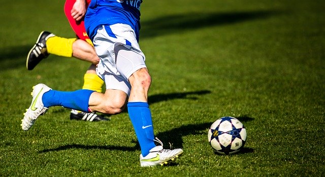 Men playing football